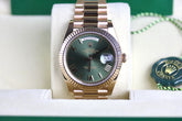 UNWORN 2024 ROLEX 228235 Daydate 40mm Olive Dial with Box & Papers