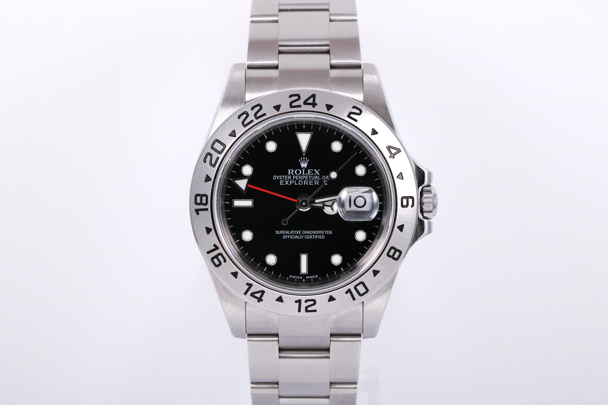 2004 Rolex Explorer II No Holes Case - 16570 (Black)