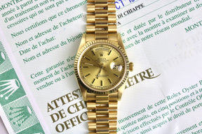 MINT 1996 ROLEX 18238 Daydate 36mm with Papers