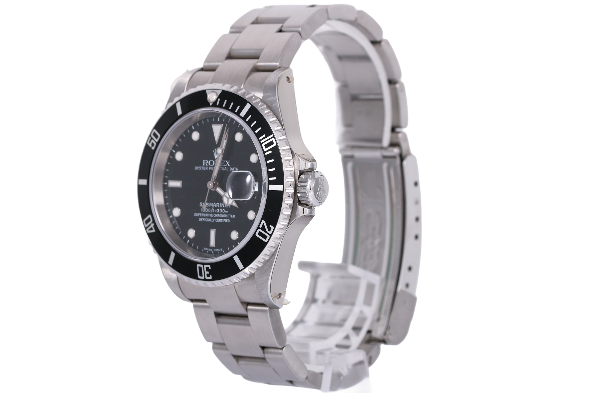 Stickered 2002 Rolex Submariner Date - 16610 (Solid End Links)