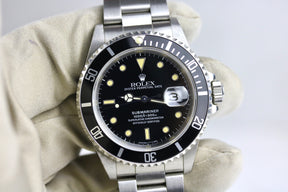 1991 ROLEX 16610 Submariner Holes Case Patina