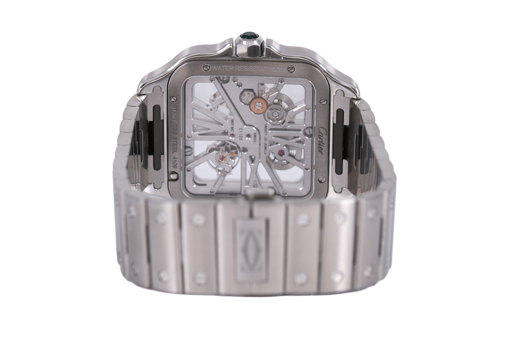 2023 Cartier Santos Skeleton 39.8mm - WHSA0028 (Green)