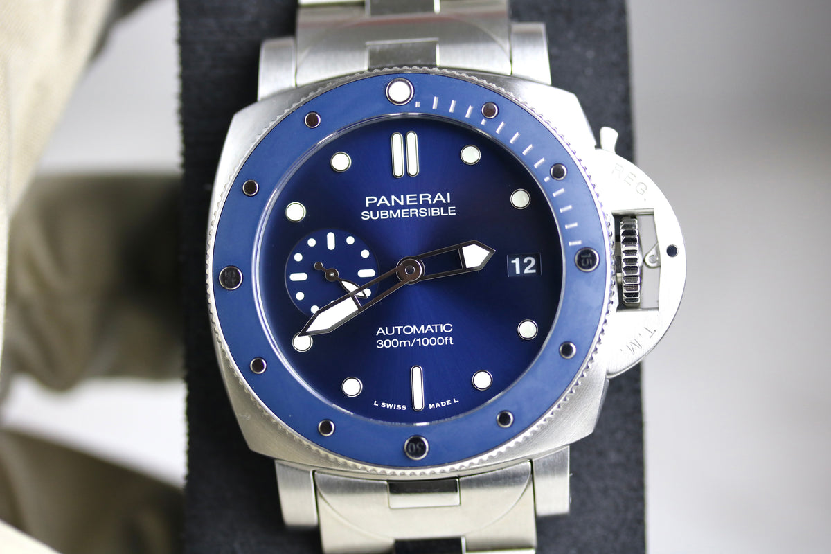 2021 Panerai PAM01068 Submersible BLU NOTTE with Box & Papers