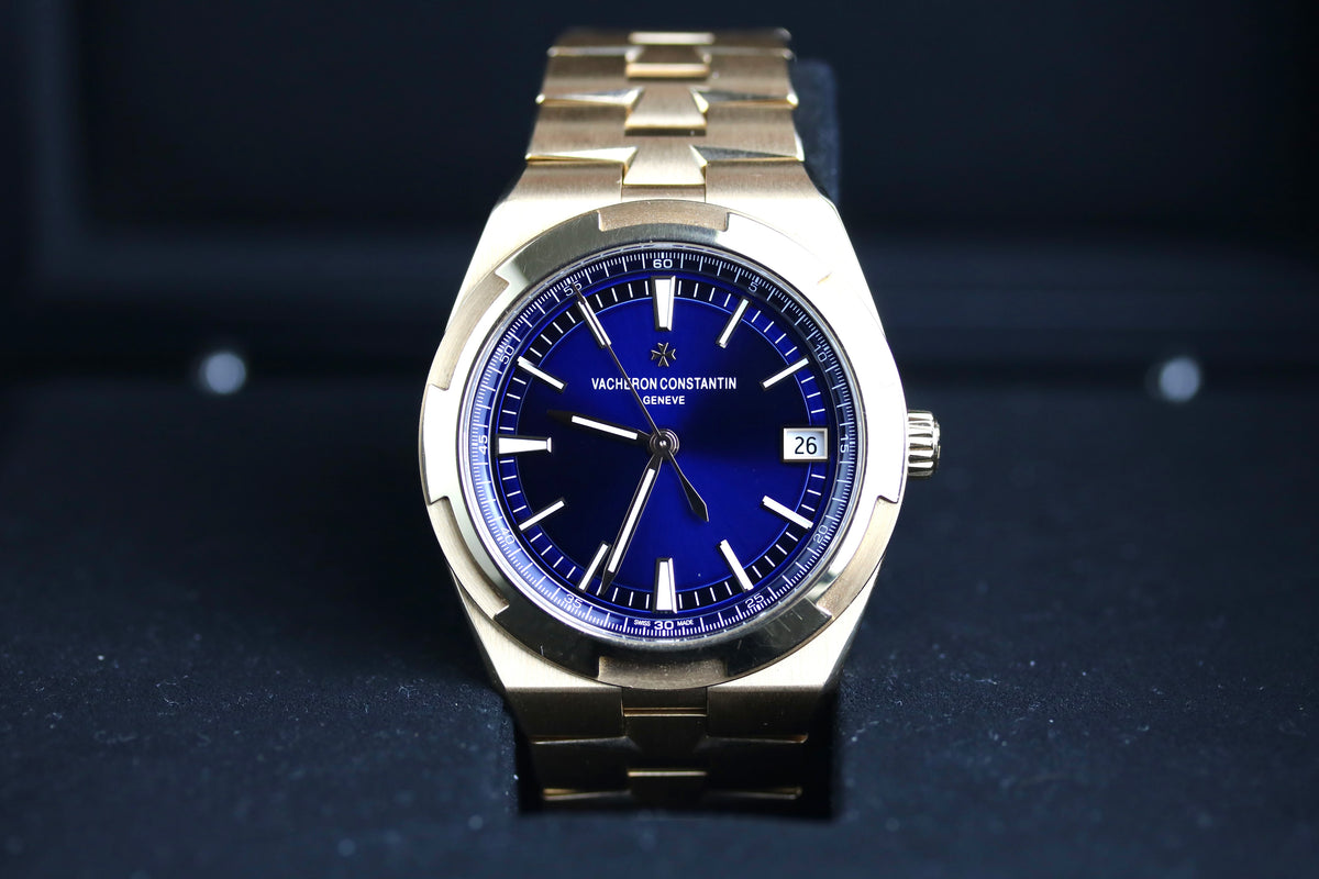 2023 Vacheron Constantin 4500V Overseas 41mm 18K Rose Gold Blue Dial with Box & Papers