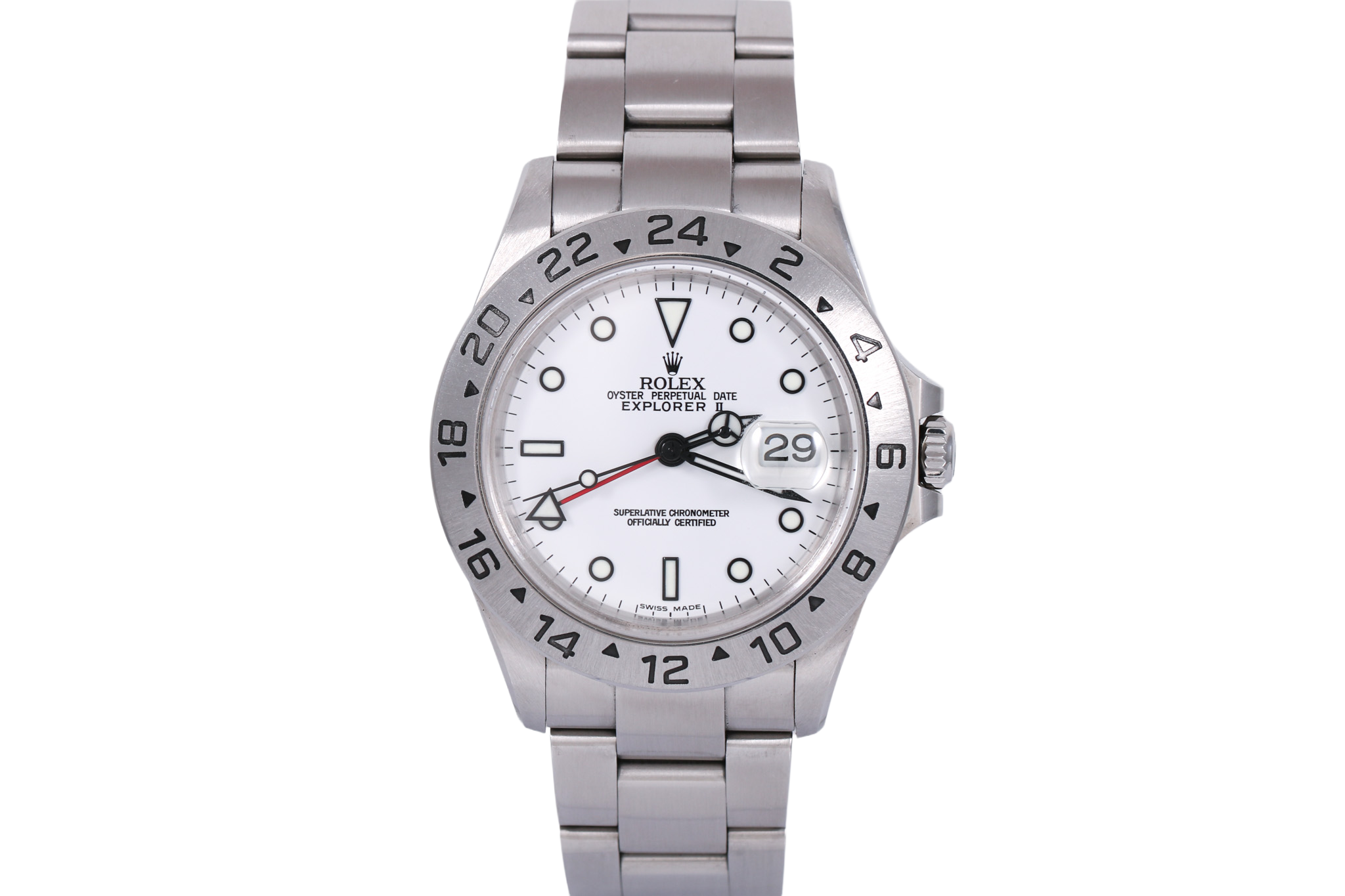 2004 Rolex Explorer II No Holes Case - 16570 (Polar)