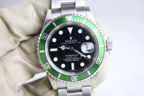 2005 ROLEX 16610LV Submariner "Kermit" with Box & Papers