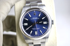 2023 ROLEX 124300 Oyster Perpetual 41mm Blue Dial with Box & Papers