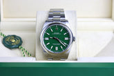 2024 ROLEX 124300 Oyster Perpetual 41mm Green Dial with Box & Papers