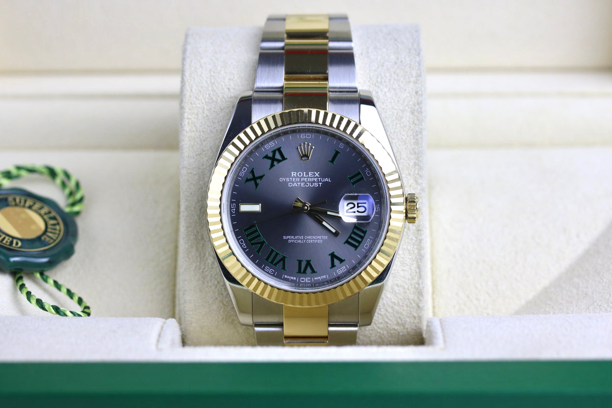 2018 ROLEX 126333 Datejust 41mm Wimbledon Dial with Box & Papers