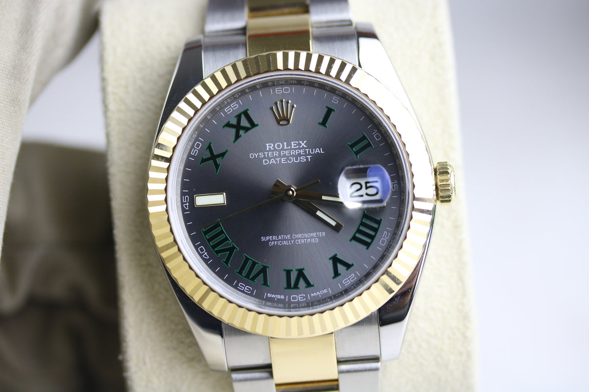 2018 ROLEX 126333 Datejust 41mm Wimbledon Dial with Box & Papers