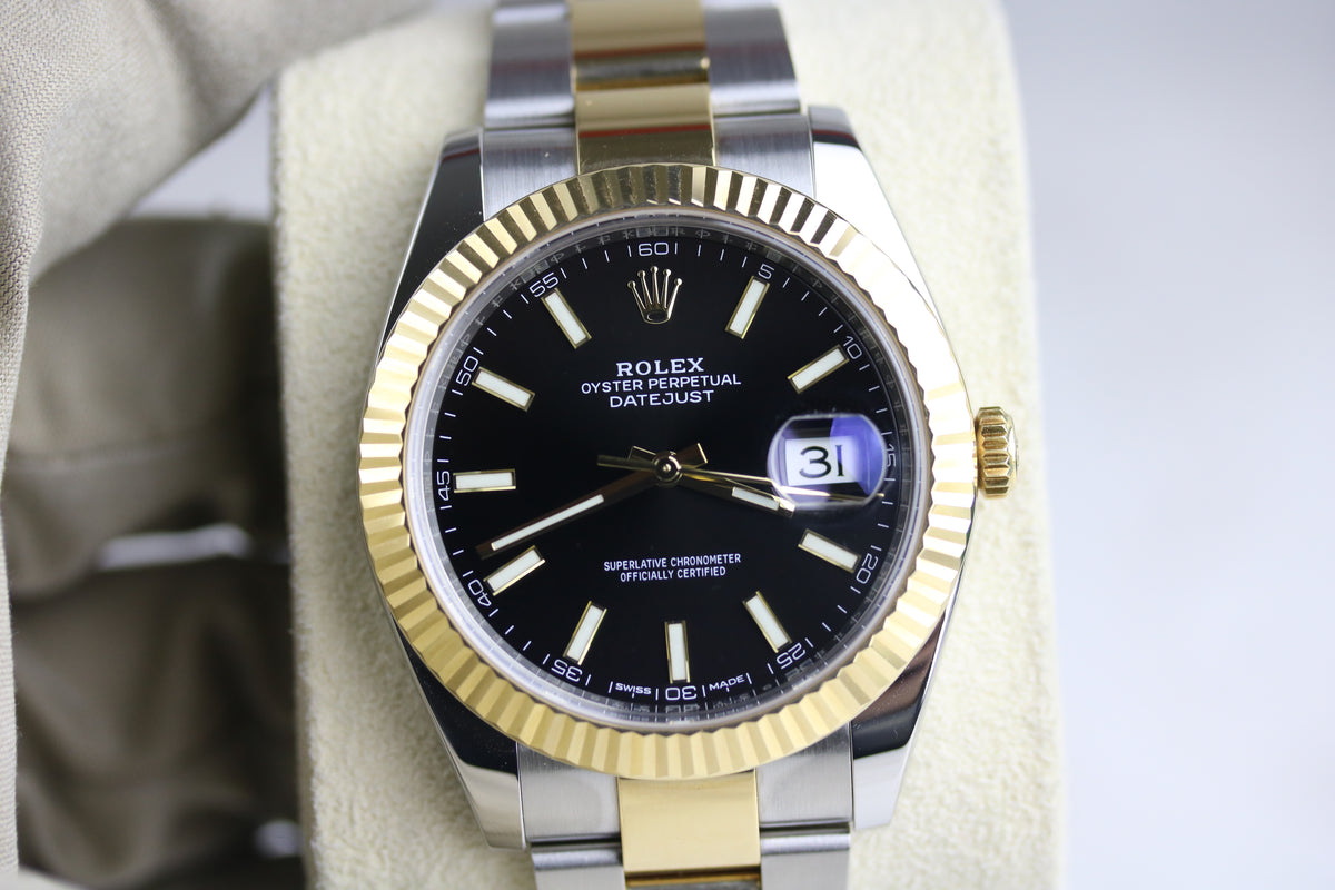 2016 ROLEX 126333 Datejust 41mm Black Dial with Box & Papers