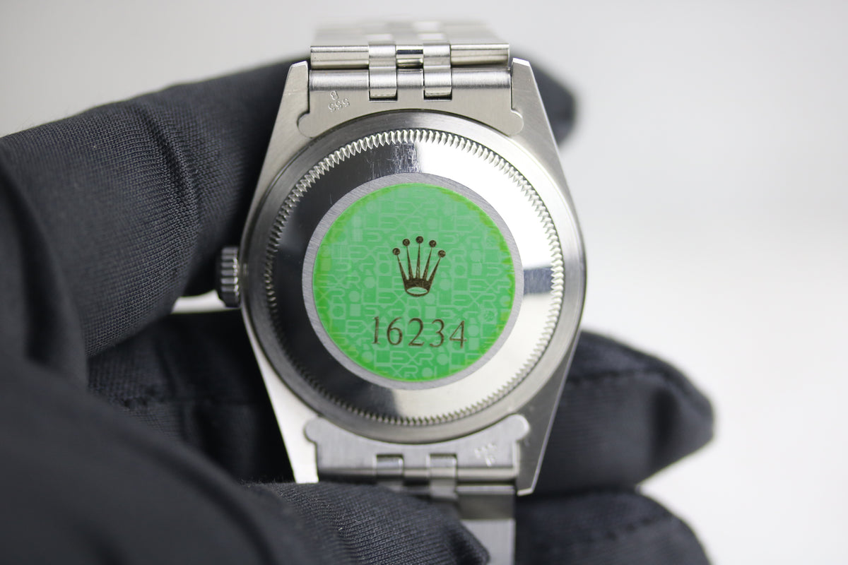 UNPOLISHED 1991 ROLEX 16234 Datejust 36mm with Caseback Sticker