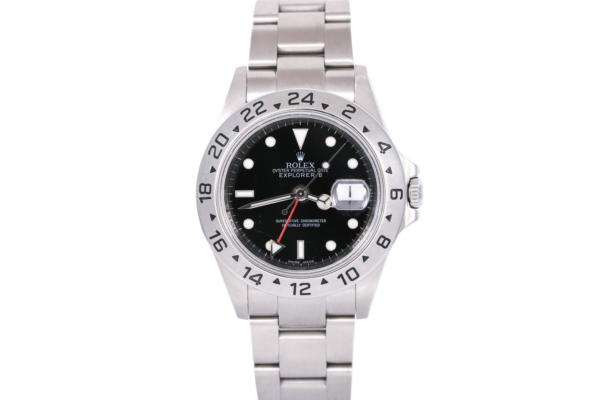 3186 Caliber 2007 Rolex Explorer II Inner Bezel Engraved - 16570 (Black)