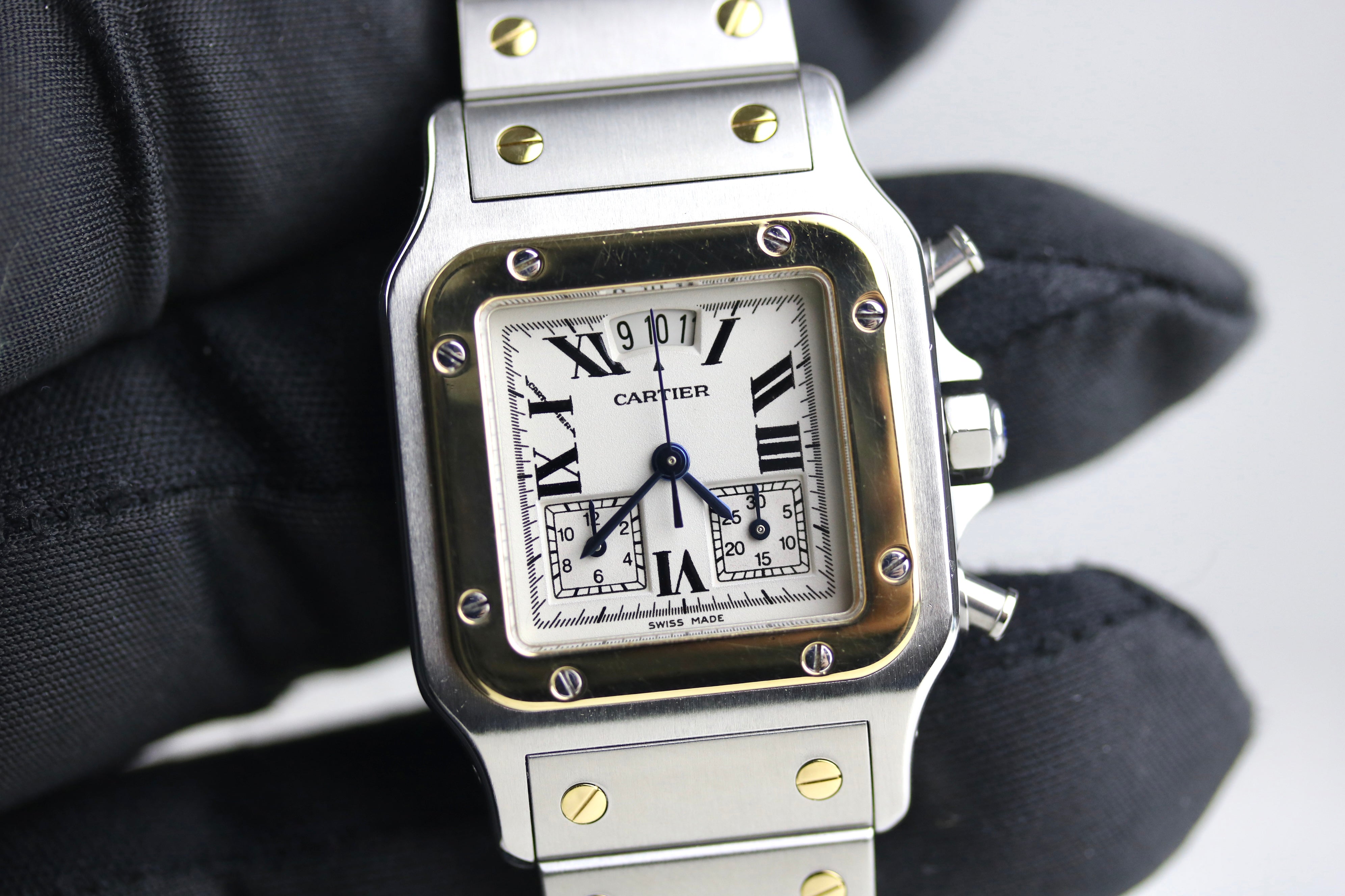 Cartier W20042C4 Santos Galbee Chronograph 29mm x 41mm