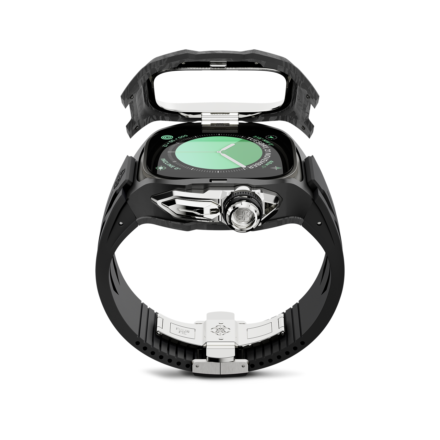 Apple Watch Case RSCIII49 - Silver Carbon
