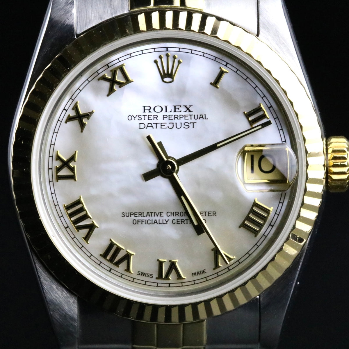 1989 Rolex 68273 Datejust 31mm MOP Dial With Box & Paper