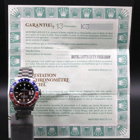 2001 Rolex 16710 GMT-Master Ⅱ "Pepsi" with Papers