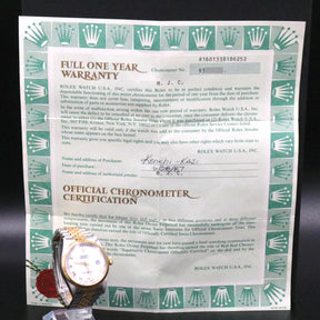 1986 Rolex 16013 Datejust 36mm White Roman Dial with Papers