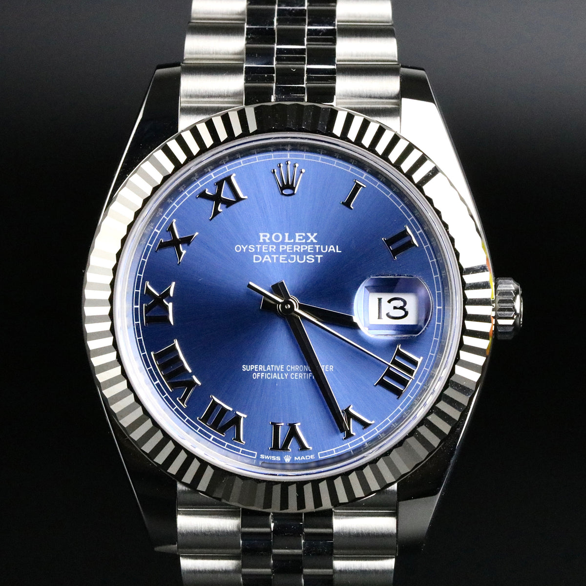 Unworn 2023 Rolex 126334 Datejust 41mm Blue Roman Dial with Box & Card