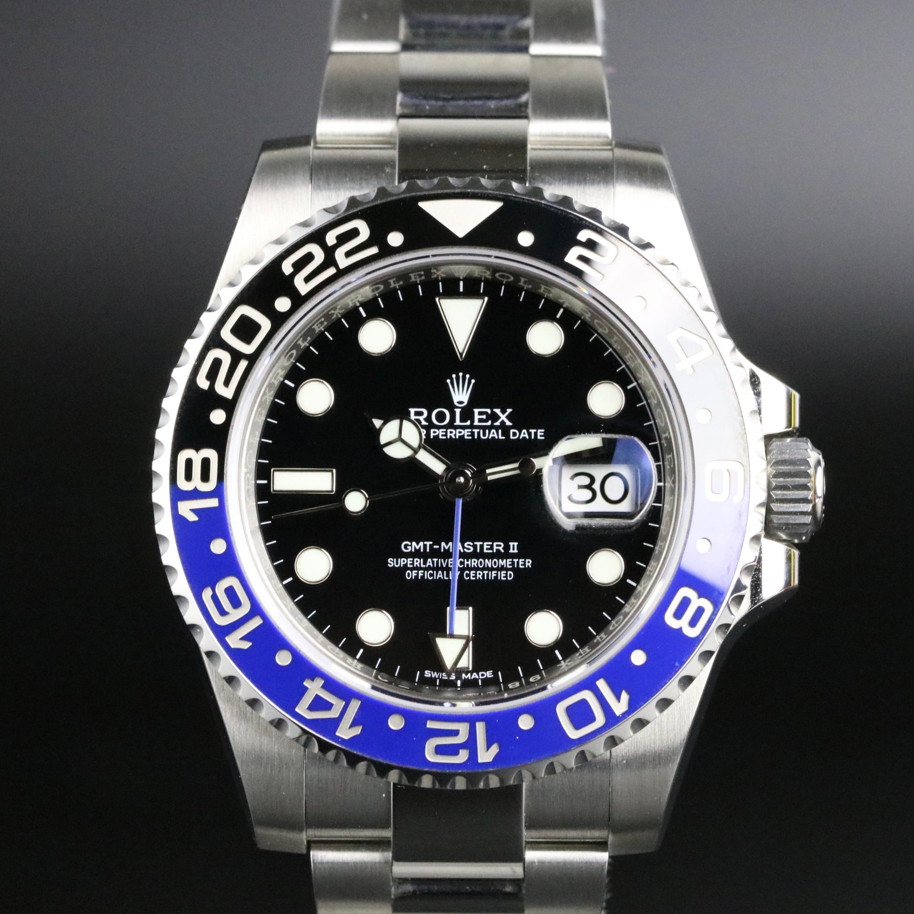 2013 Rolex 116710BLNR GMT MASTER Ⅱ "Batman" with Box & Card