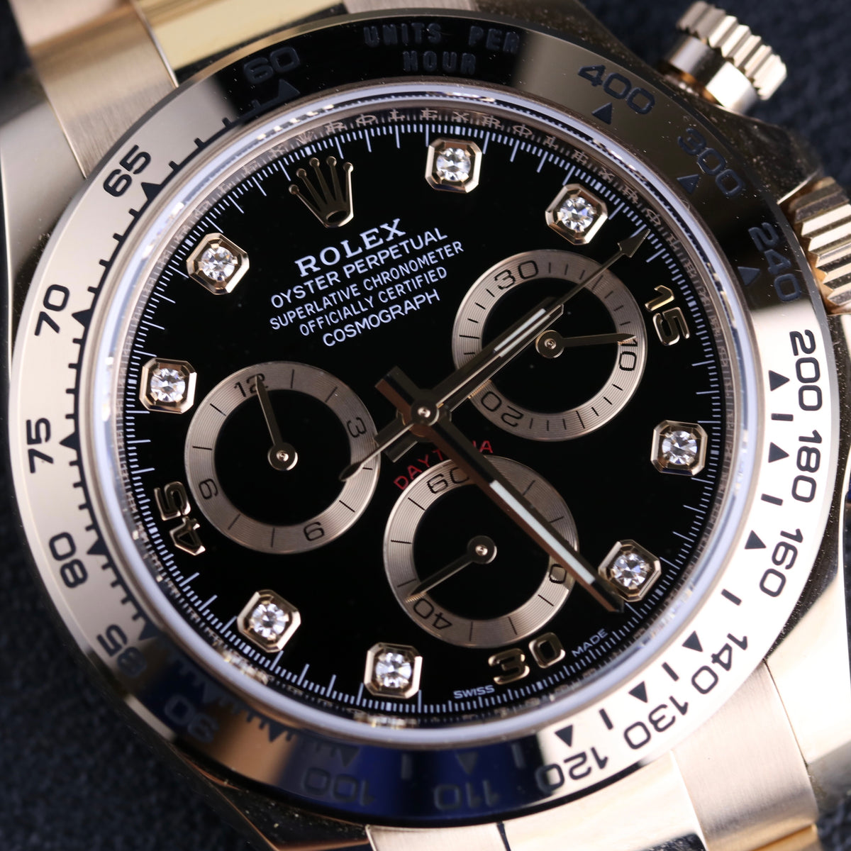 2022 Rolex 116505 Rose Gold Daytona Diamond Dial