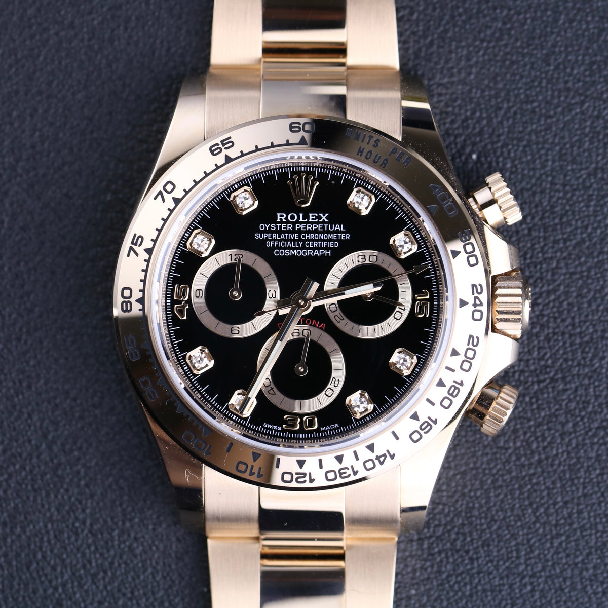 2022 Rolex 116505 Rose Gold Daytona Diamond Dial