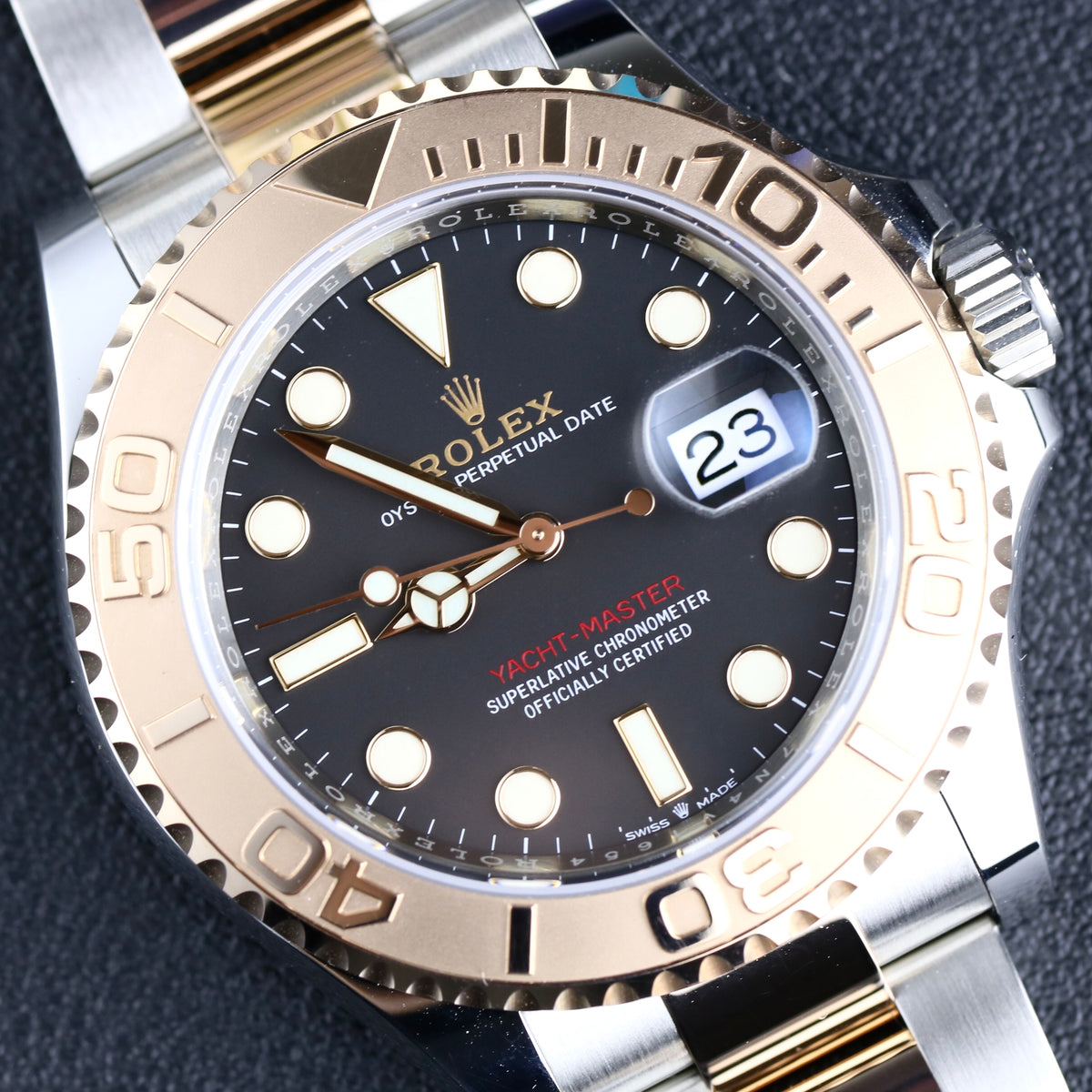 2021 Rolex 126621 SS/RG Yacht-Master Black Dial