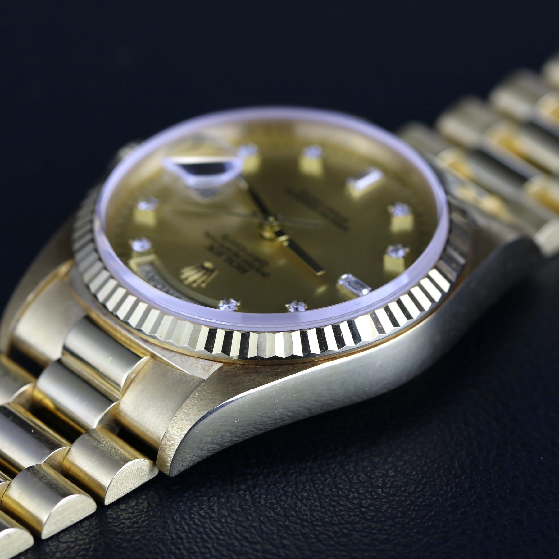 1994 Rolex 18238 36mm Yellow Gold Daydate Diamond Dial