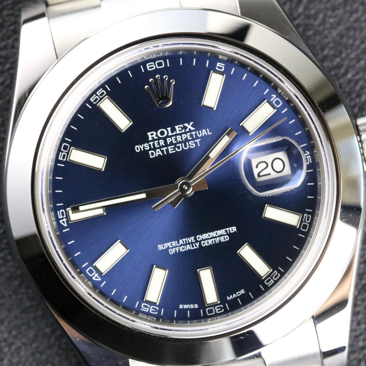 2015 Rolex 116300 Datejust 41mm Blue Dial