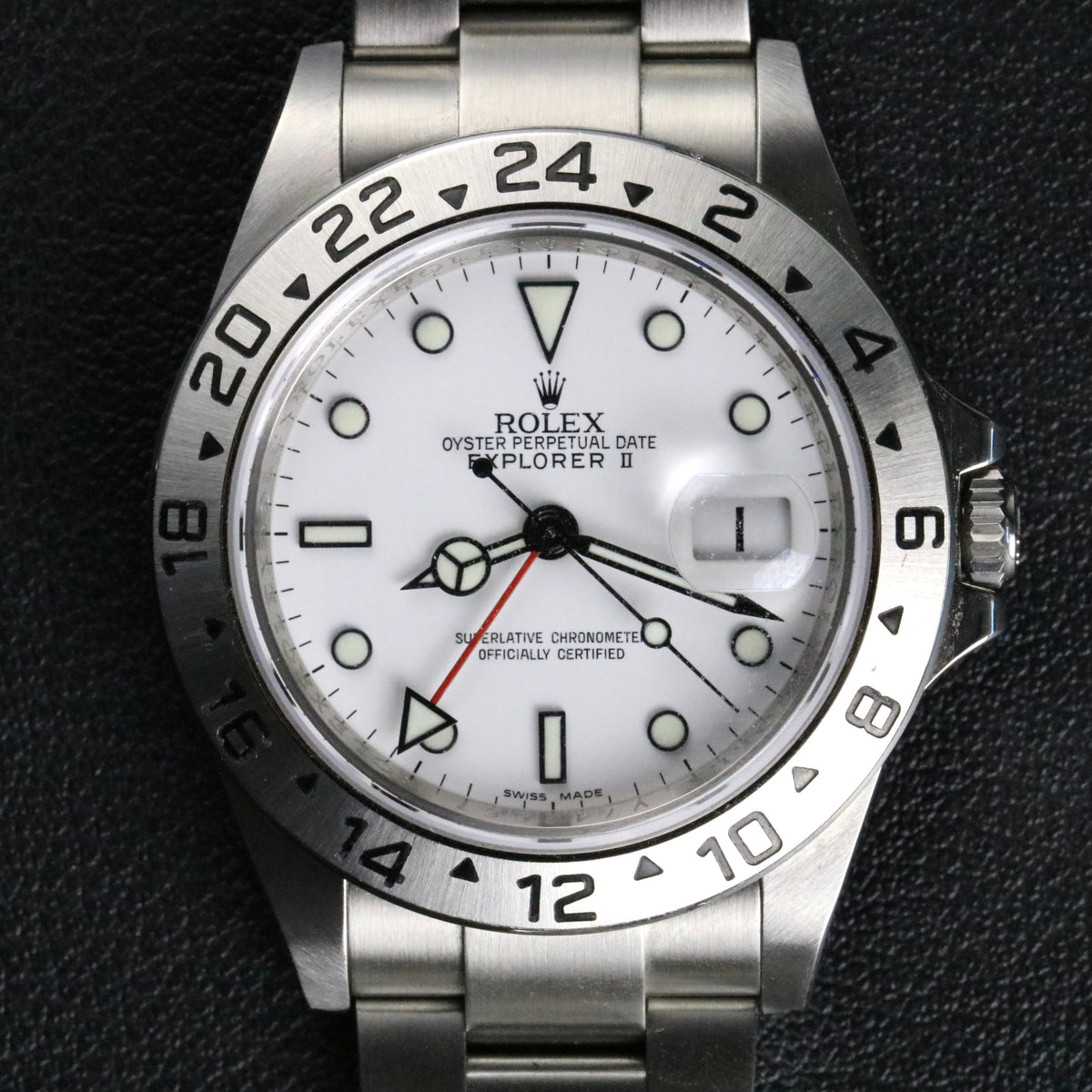 2008 Rolex 16570 Explorer Ⅱ Polar Inner Bezel Engraved