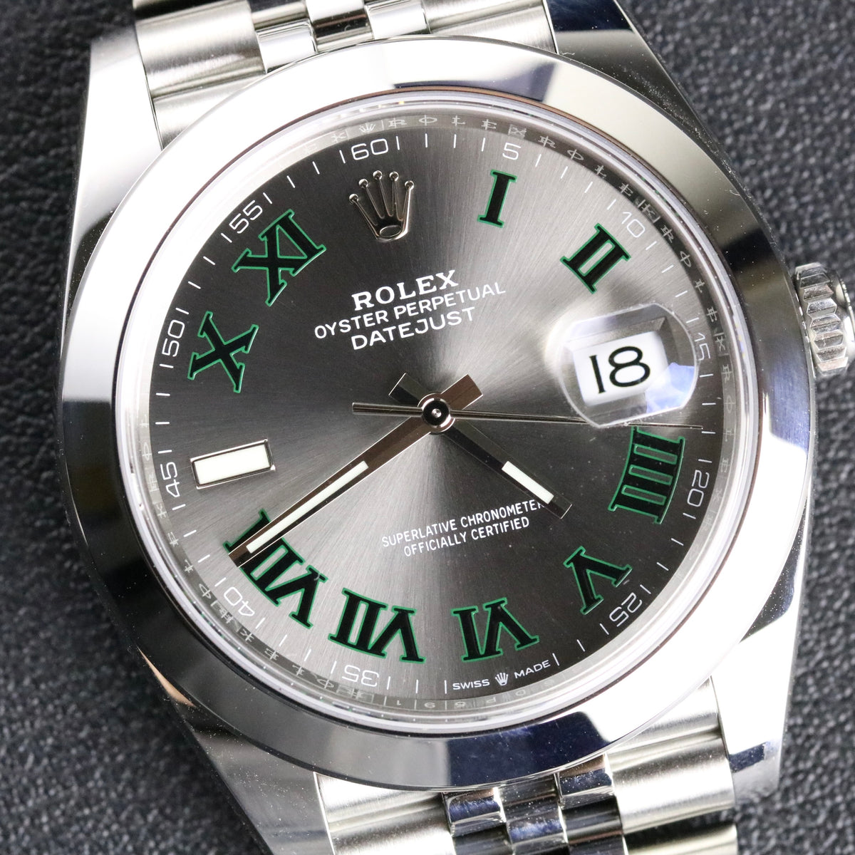 2022 Rolex 126300 Datejust 41mm Jubilee Wimbledon Dial