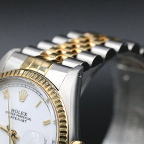 1986 Rolex 16013 Datejust 36mm White Roman Dial with Papers