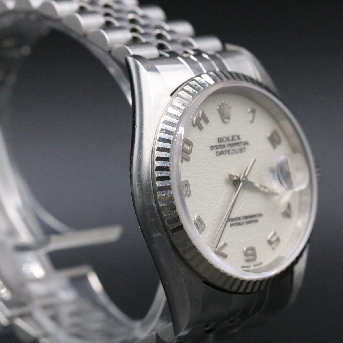 1996 Rolex 16234 Datejust 36mm Ivory Arabic Computer Dial