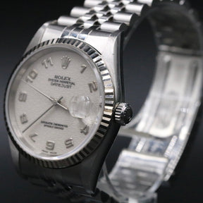 1996 Rolex 16234 Datejust 36mm Ivory Arabic Computer Dial