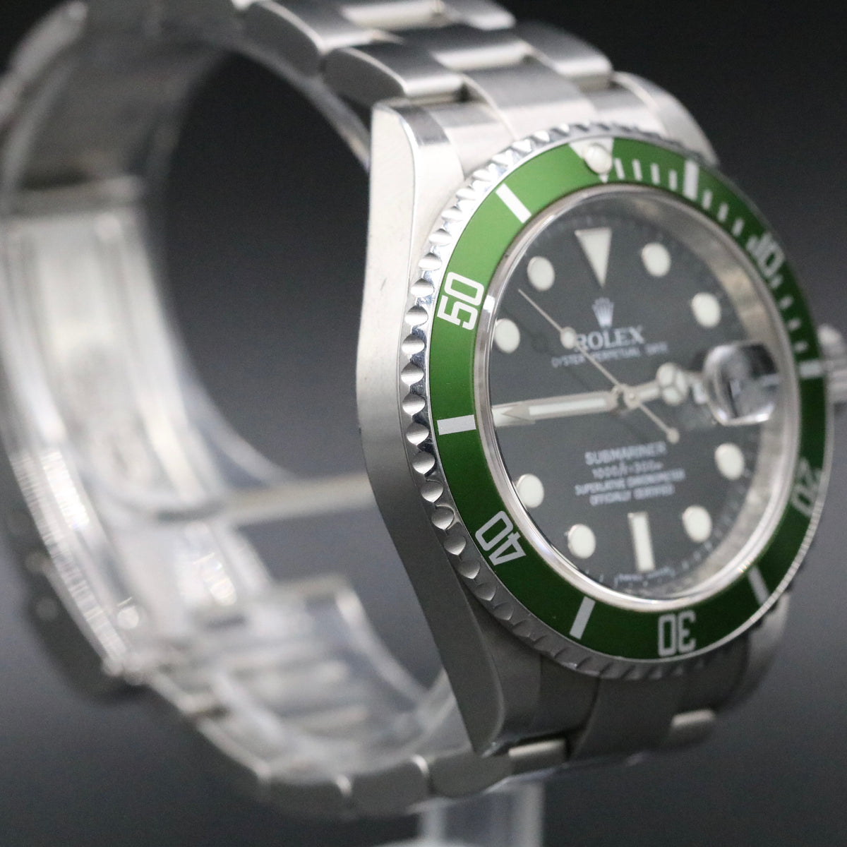 2007 Rolex 16610LV Submariner "Kermit" with Box & Papers