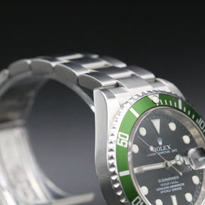 2007 Rolex 16610LV Submariner "Kermit" with Box & Papers