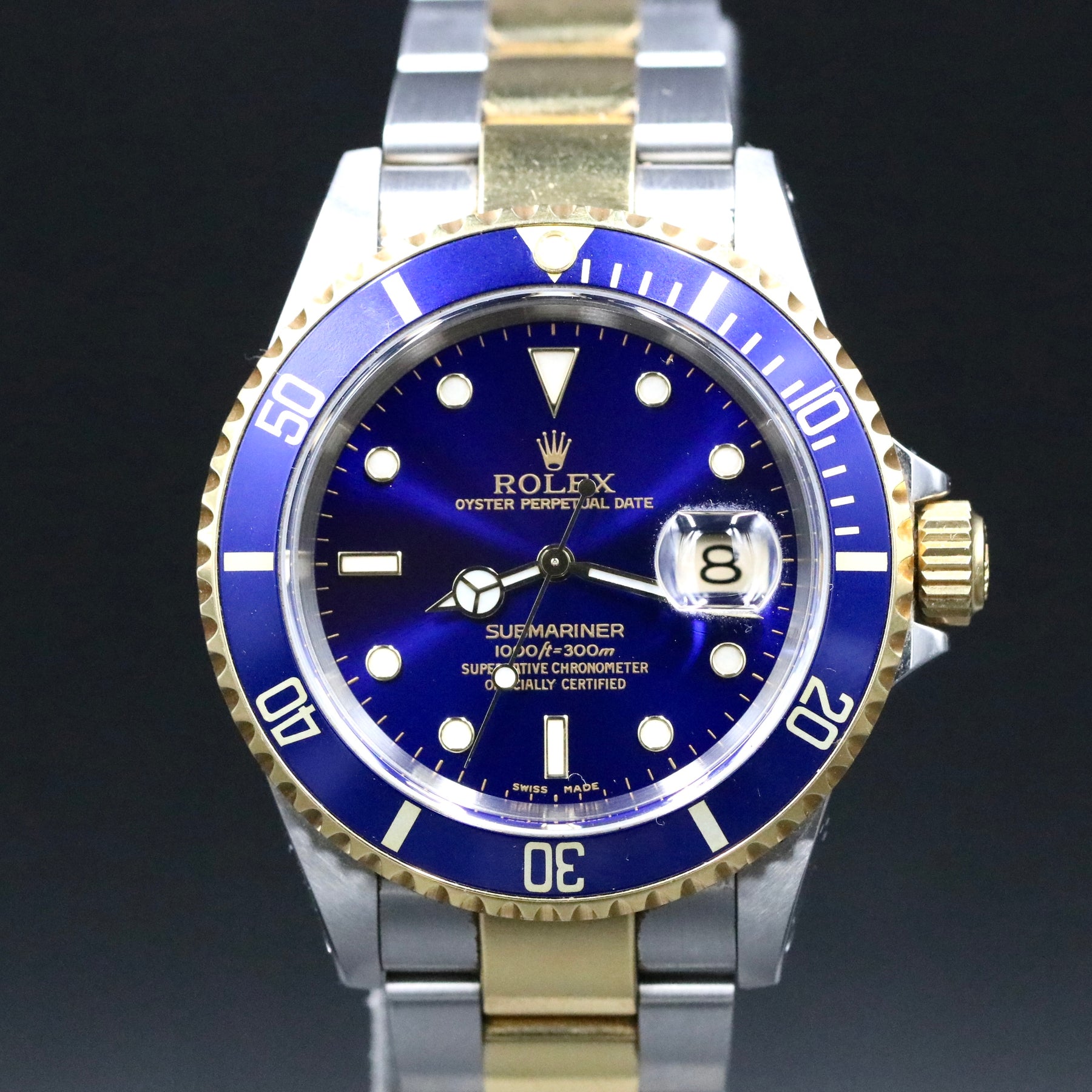 1999 Rolex 16613 Submariner Blue Dial with Papers