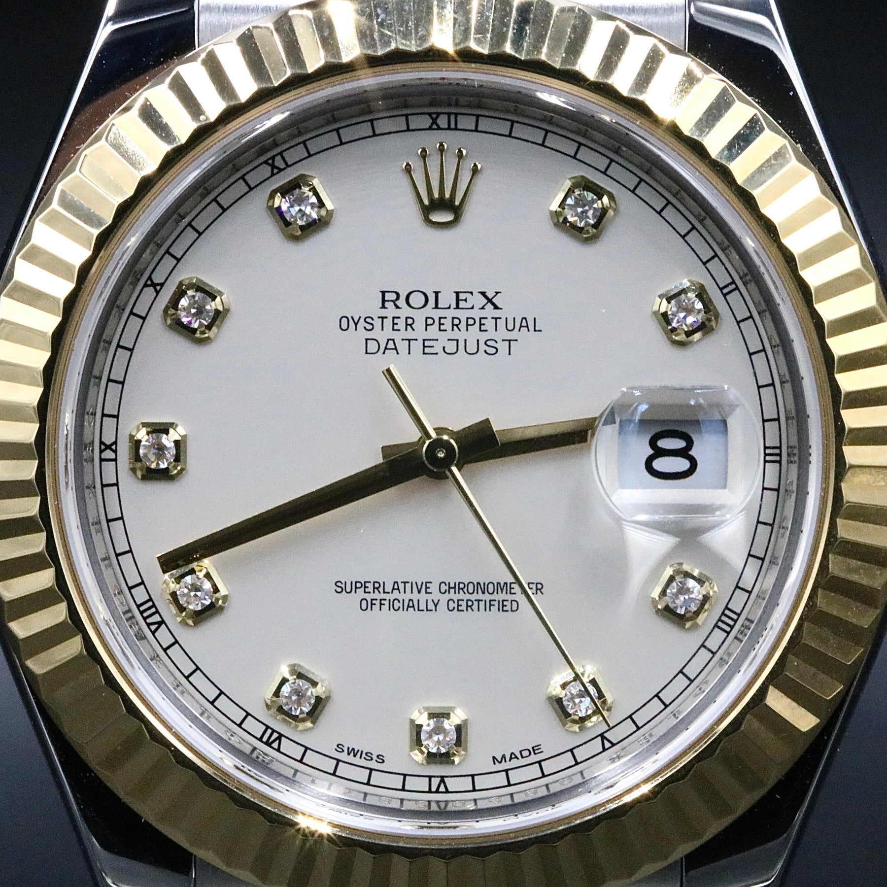 2014 Rolex 116333 Datejust 41mm Original Diamond Dial with Box & Papers