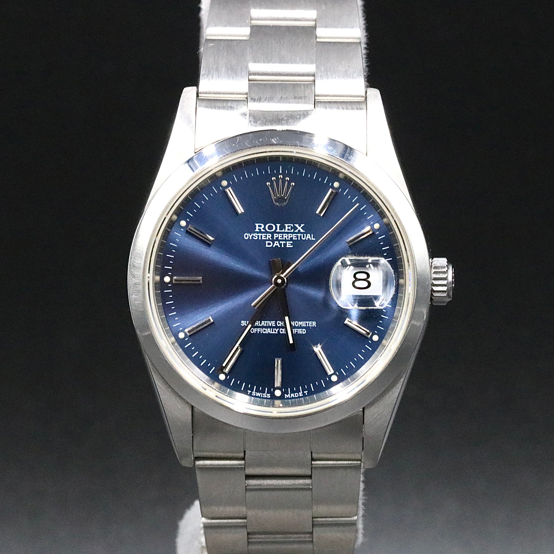 1996 Rolex 15200 34mm Date Model Blue Dial