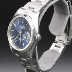 1996 Rolex 15200 34mm Date Model Blue Dial