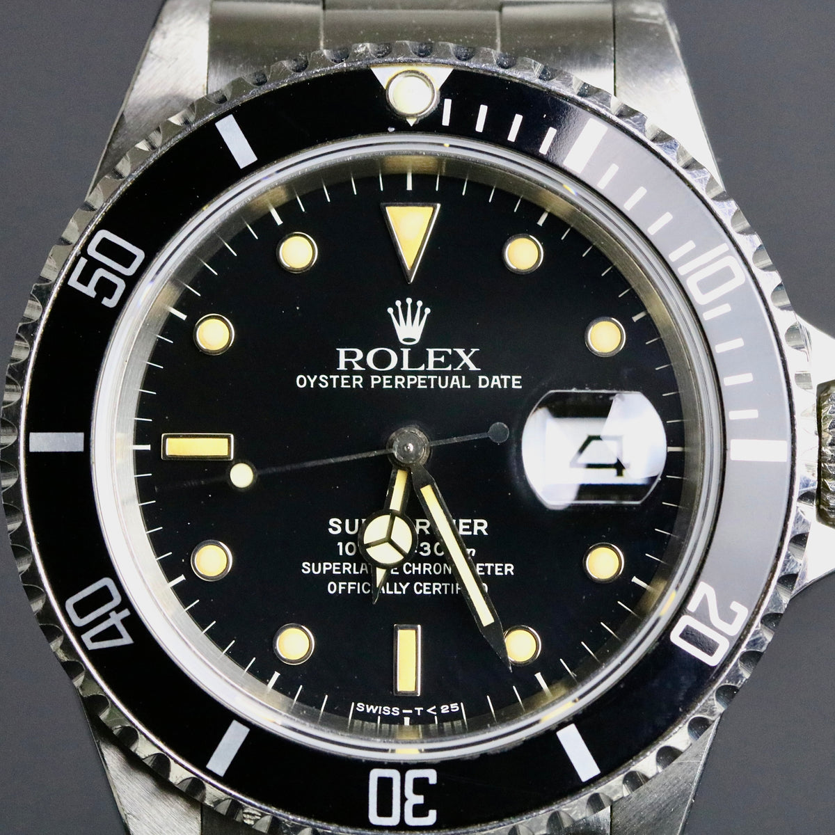 1989 Rolex 16610 Submariner with Holes Case Nice Patina