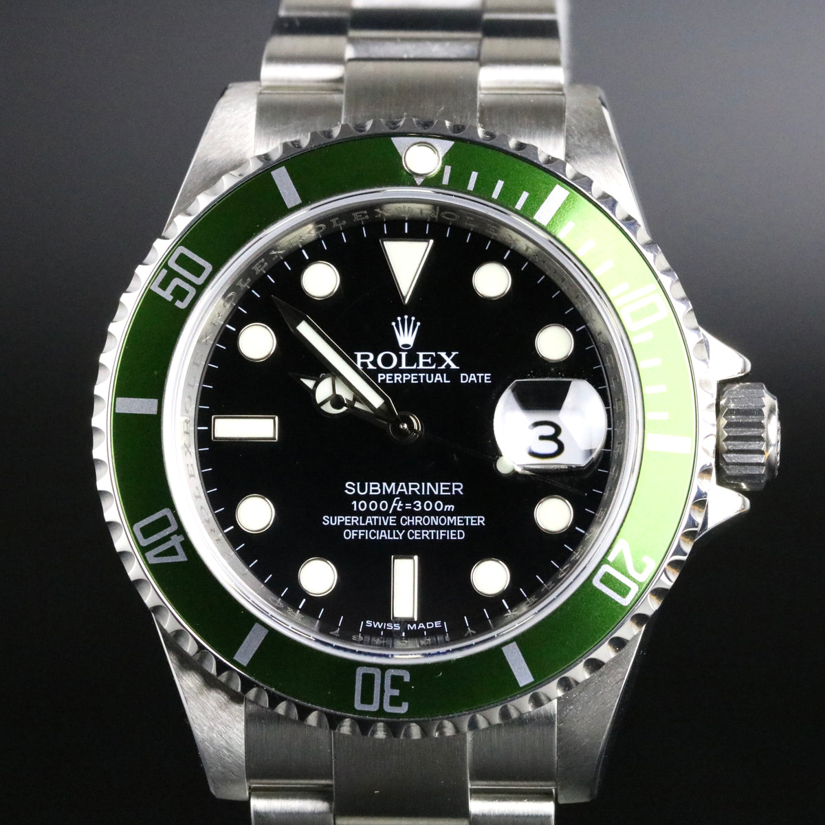 2008 Rolex 16610LV Submariner 50th Anniversary "Kermit" with Box & Card