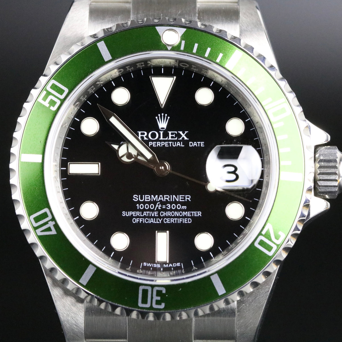 2008 Rolex 16610LV Submariner 50th Anniversary "Kermit" with Box & Card