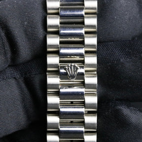 1990 Rolex 18239 18K White Gold Daydate 36mm with Factory Silver Computer Diamond Dial