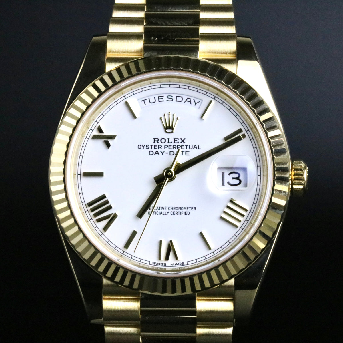 2019 Rolex 228238 Daydate 40mm Yellow Gold with Box & Card