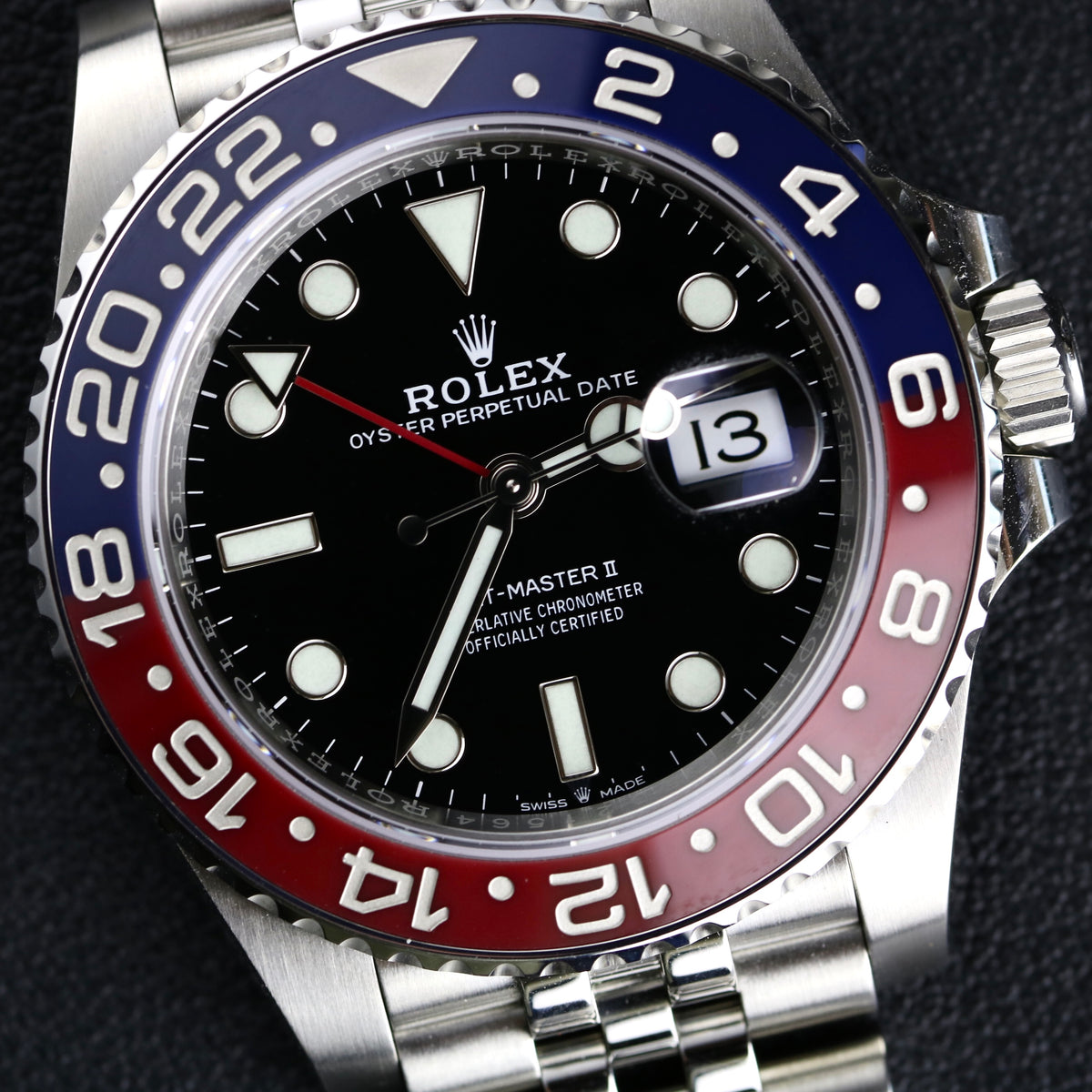 2018 Rolex 126710BLRO GMT-Master Ⅱ Ceramic Bezel Red & Blue "Pepsi"