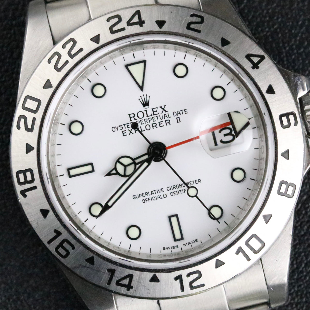 2008 Rolex 16570 Explorer Ⅱ Polar No Holes Inner Bezel Engraved