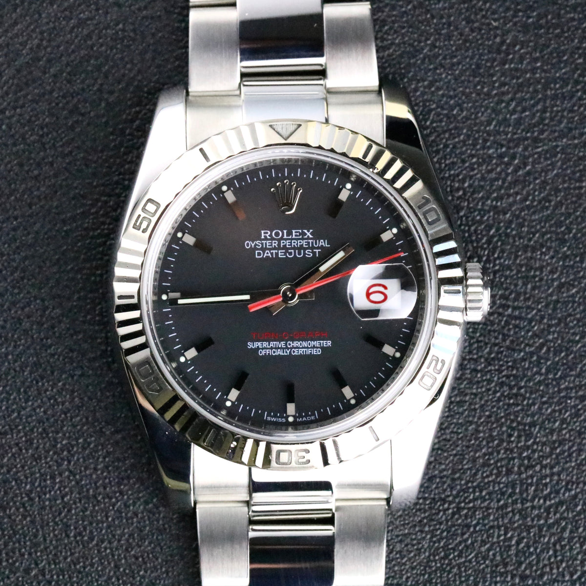 2006 Rolex 116264 SS/WG 36mm Datejust Turn-O-Graph