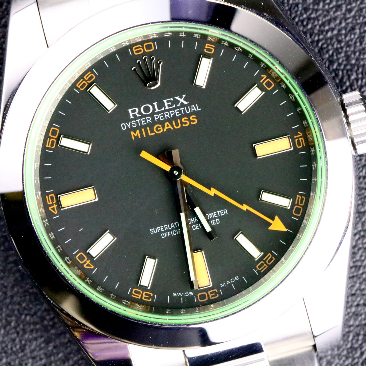 2008 Rolex 116400GV Milgauss Green Sapphire 40mm