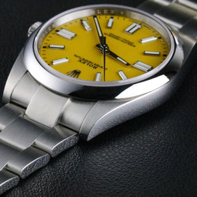 2021 Rolex 124300 41mm Oyster Perpetual Yellow Dial